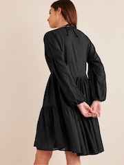 Boden Black Tiered Swing Mini Dress - Image 2 of 5
