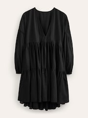 Boden Black Tiered Swing Mini Dress - Image 5 of 5