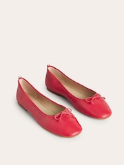 Boden Red Kitty Flexi Sole Ballet Pumps - Image 3 of 4