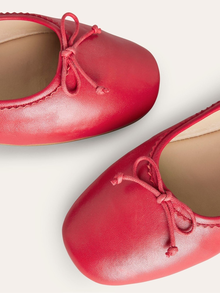 Boden Red Kitty Flexi Sole Ballet Pumps - Image 4 of 4
