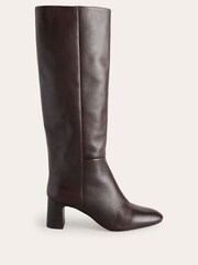 Boden Dark Brown Erica Knee High Leather Boots - Image 3 of 5