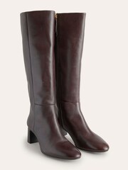 Boden Dark Brown Erica Knee High Leather Boots - Image 4 of 5