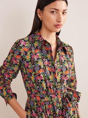 Boden Black Tiered Cotton Maxi Shirt Dress - Image 4 of 6