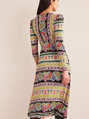 Boden Yellow Jersey Midi Tea Dress - Image 2 of 5