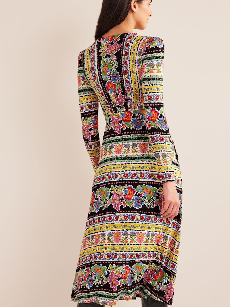 Boden Yellow Jersey Midi Tea Dress - Image 2 of 5