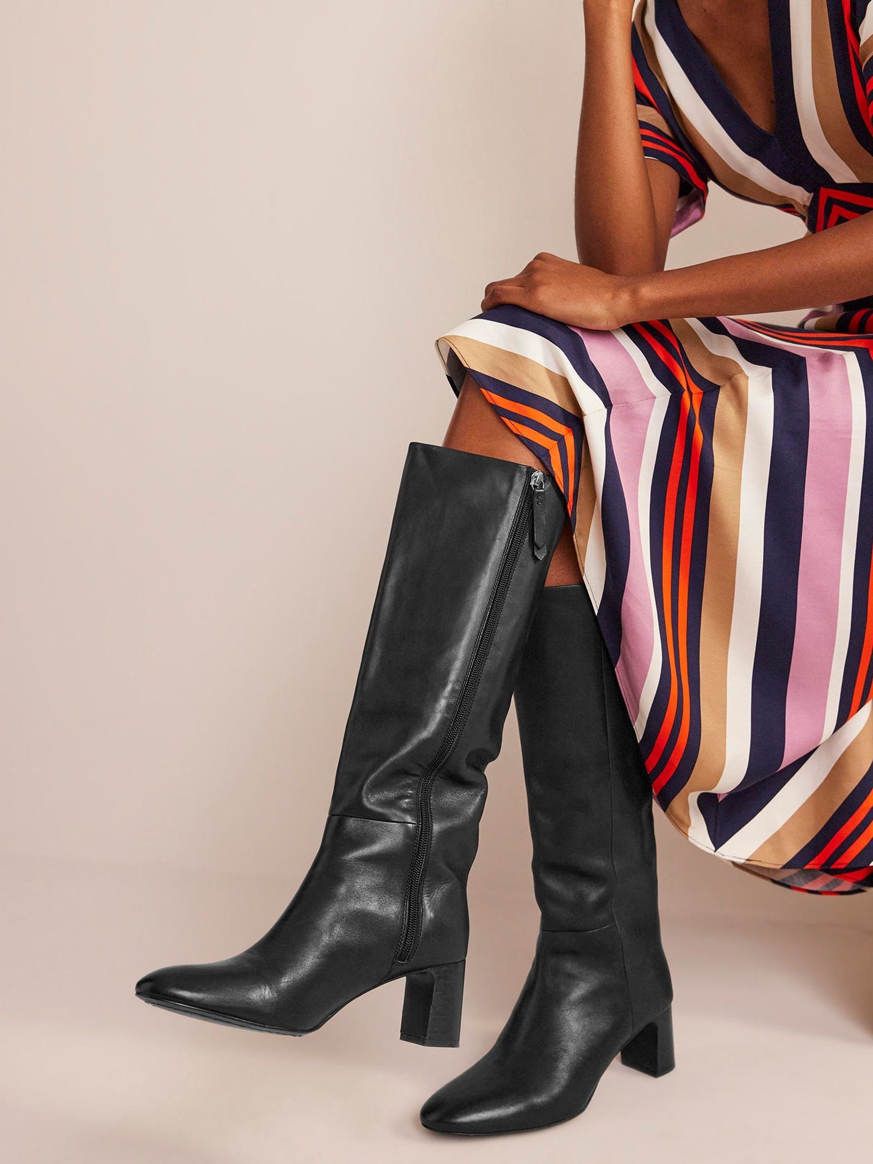 Office black knee high boots best sale