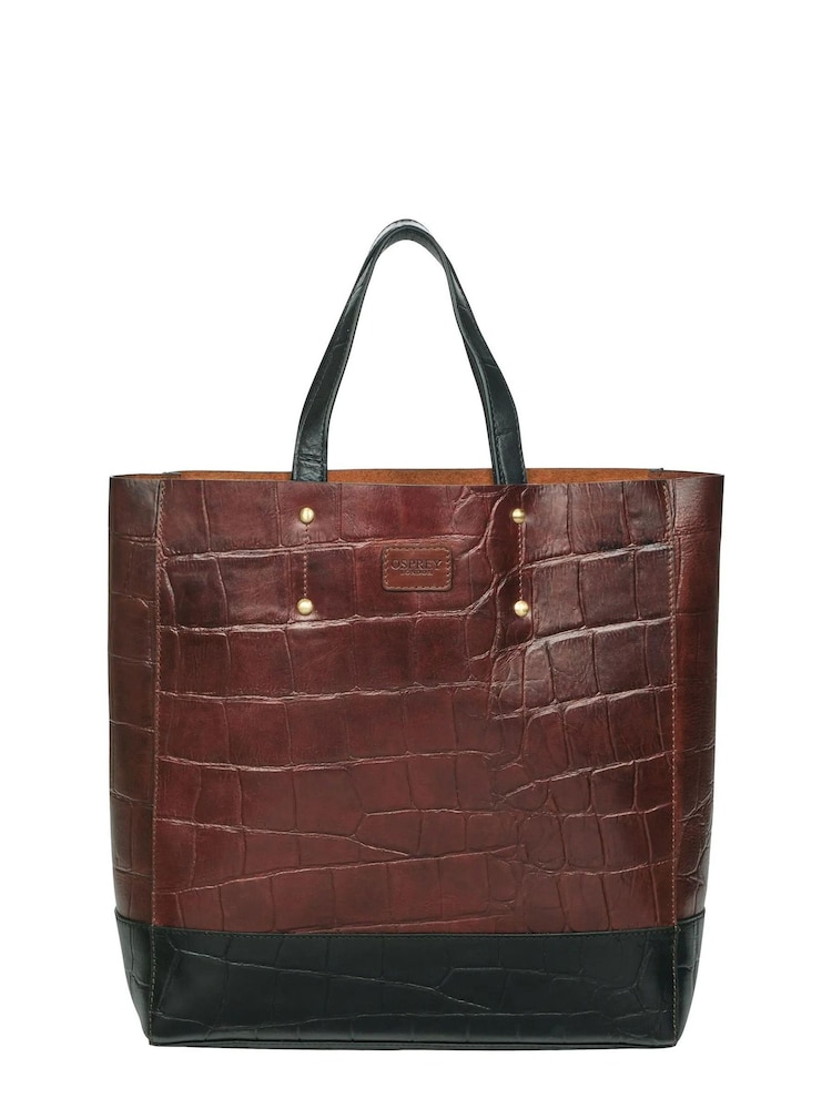 Osprey London Brown The Hampton Tote Bag - Image 1 of 3 Osprey London Brown The Hampton Tote Bag - Image 1 of 3