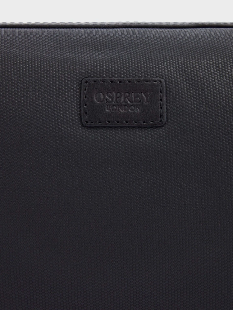 Osprey London The Large Grantham Waxed Canvas & Leather Washbag - Image 5 of 5