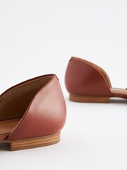 Tan Brown Signature Leather Knot Flat Shoes - Image 5 of 6