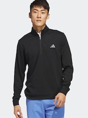 Черный - adidas Golf Elevated Quarter Zip Sweatshirt - Изображение 1 из 7