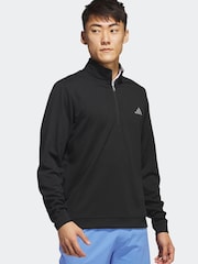 Черный - adidas Golf Elevated Quarter Zip Sweatshirt - Изображение 4 из 7