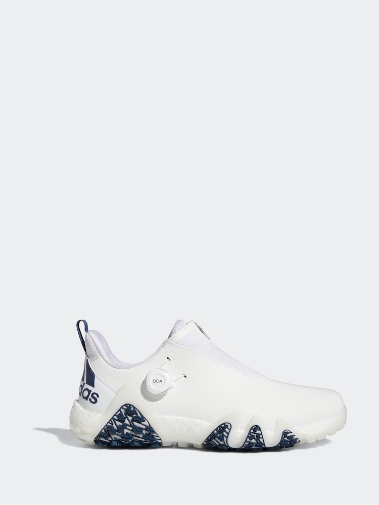 adidas Golf Codechaos 22 Boa Spikeless Golf White/Blue Trainers - Image 1 of 8