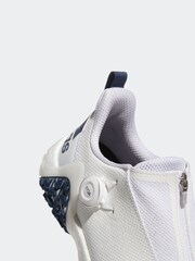 adidas Golf Codechaos 22 Boa Spikeless Golf White/Blue Trainers - Image 7 of 8