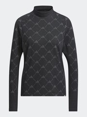 adidas Golf Ultimate 365 Tour Monogram Mock Neck Long-Sleeve Black Top - Image 6 of 6