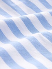 Blue Mix Stripe Oversized Striped Long Sleeve Cotton Shirt - Image 7 of 7