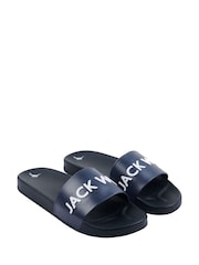 Jack Wills Blue Sliders - Image 1 of 5
