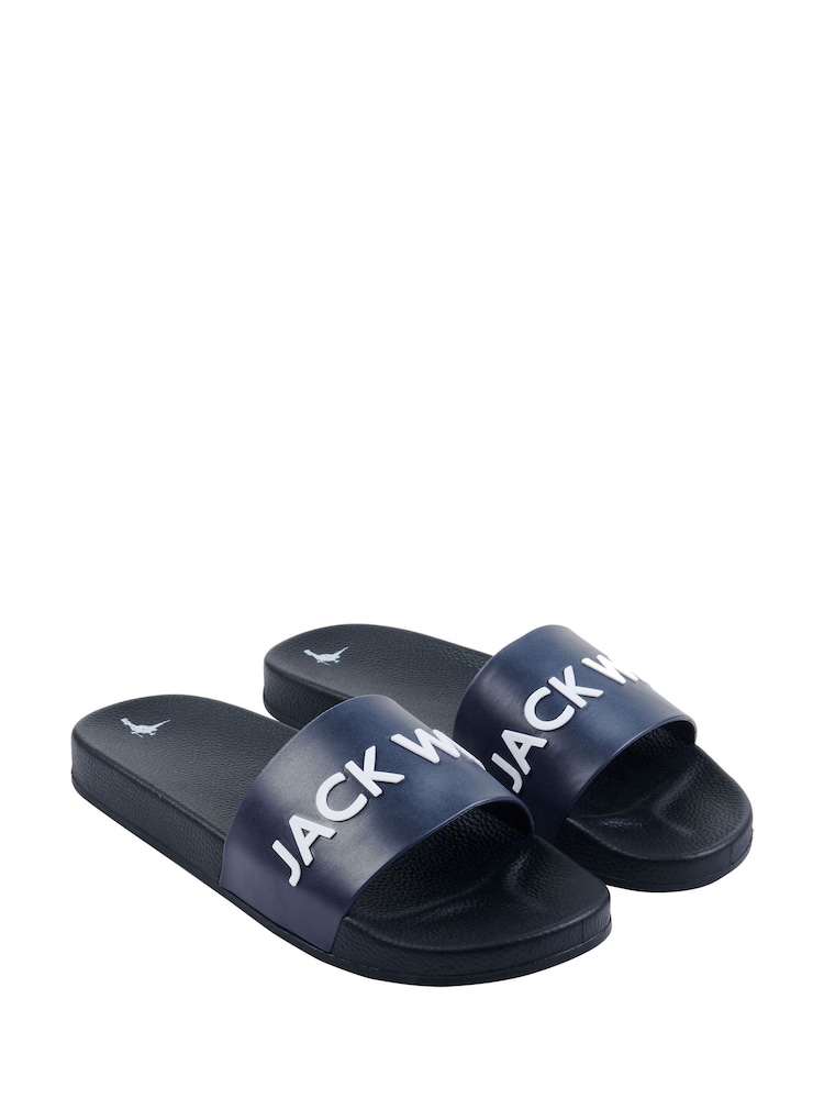 Jack Wills Blue Sliders - Image 1 of 5
