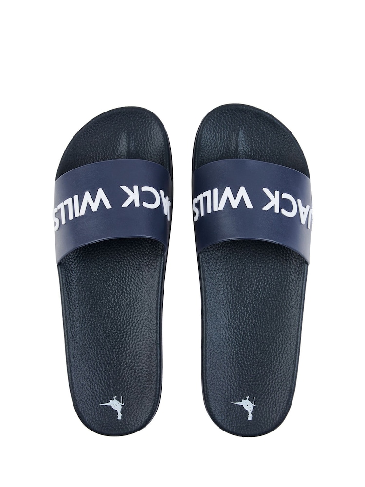 Jack Wills Blue Sliders - Image 2 of 5