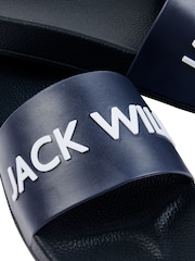 Jack Wills Blue Sliders - Image 4 of 5