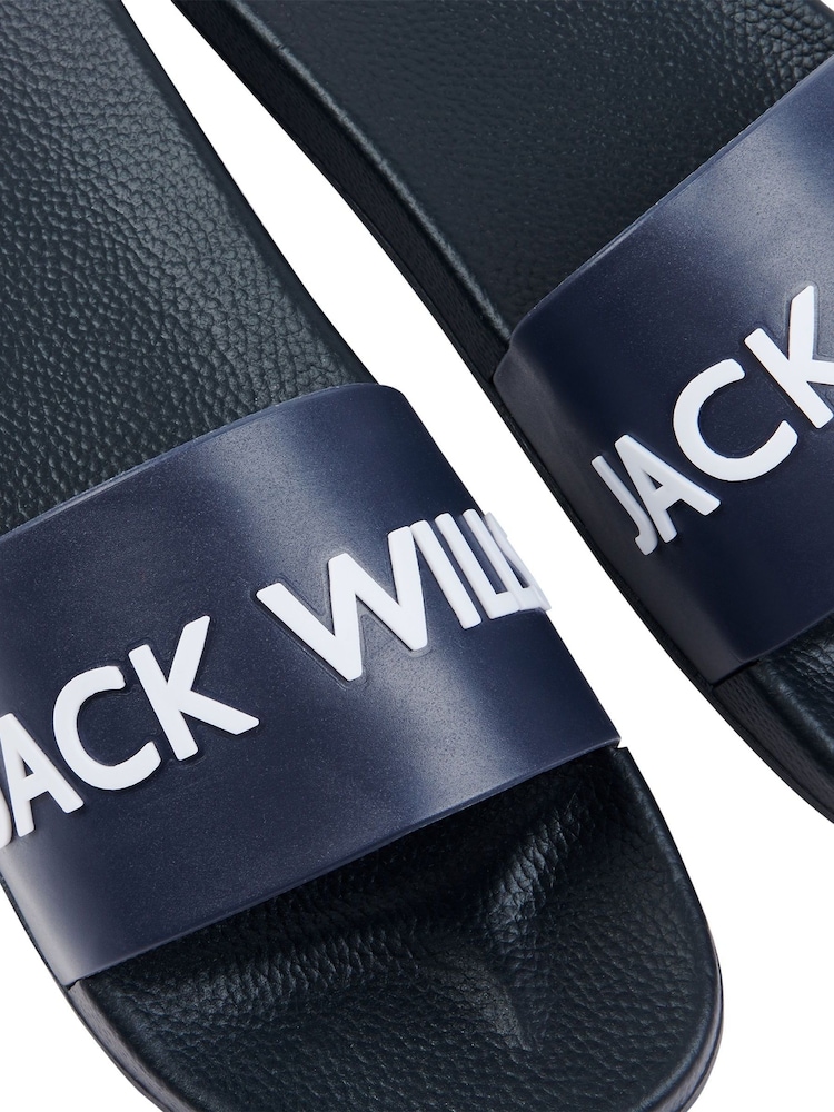 Jack Wills Blue Sliders - Image 5 of 5