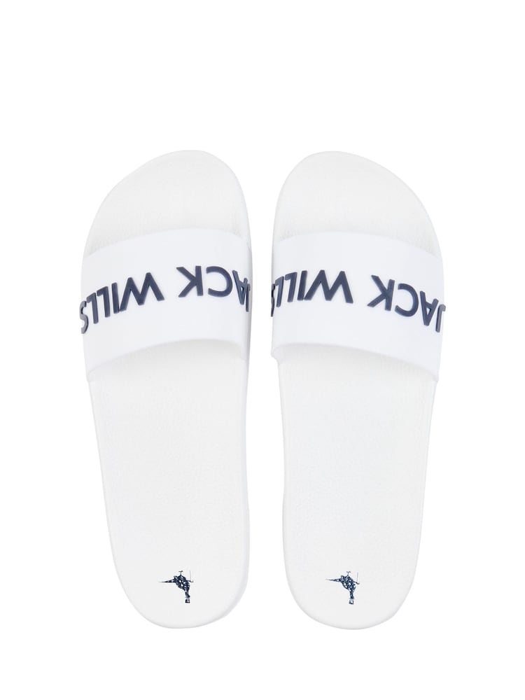 Jack Wills White Sliders - Image 2 of 4