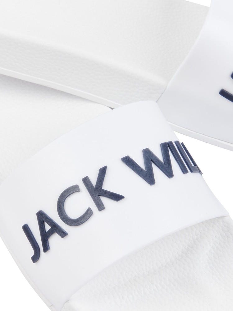 Jack Wills White Sliders - Image 4 of 4