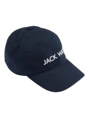 Jack Wills Dark Blue Block Logo 100% Cotton Cap - Image 2 of 3
