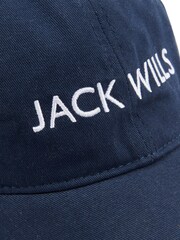 Jack Wills Dark Blue Block Logo 100% Cotton Cap - Image 3 of 3