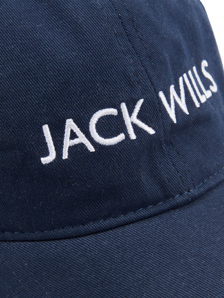 Jack Wills Dark Blue Block Logo 100% Cotton Cap - Image 3 of 3