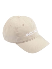 Jack Wills Grey Block Logo 100% Cotton Cap - Image 1 of 3