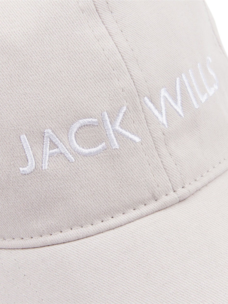Jack Wills Grey Block Logo 100% Cotton Cap - Image 3 of 3