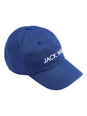 Jack Wills Blue Block Logo 100% Cotton Cap - Image 1 of 3