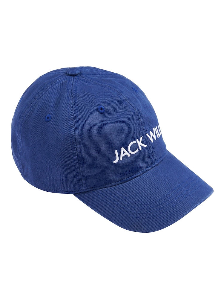 Jack Wills Blue Block Logo 100% Cotton Cap - Image 1 of 3