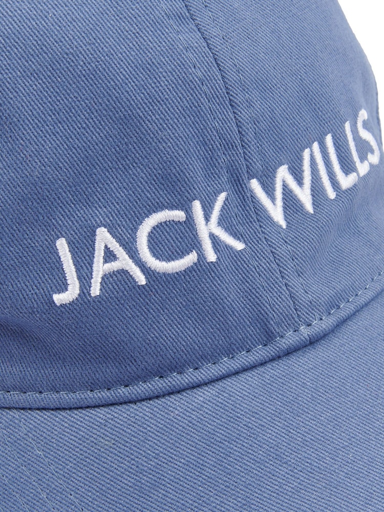 Jack Wills Blue Block Logo 100% Cotton Cap - Image 3 of 3