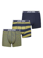 Зеленый - Jack Wills Chetwood боксеры 3 Pack - Изображение 1 из 3