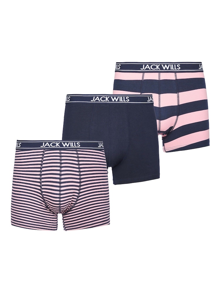 Синий - Jack Wills Chetwood боксеры 3 Pack - Изображение 1 из 3