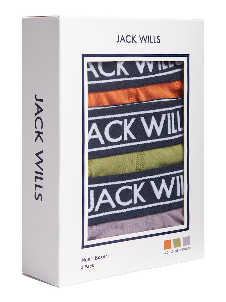أخضر - حزمة من 3 بوكسرات Daundley من Jack Wills - صورة 3 من 3