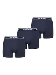 أزرق - حزمة من 3 بوكسرات Daundley من Jack Wills - صورة 1 من 3