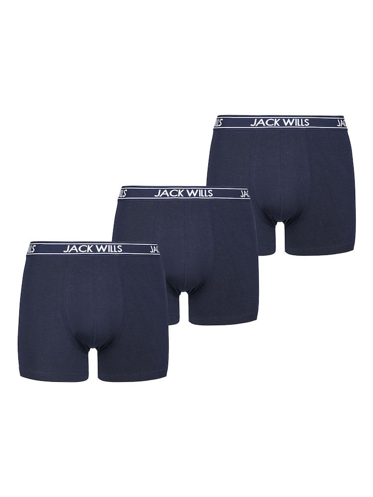 أزرق - حزمة من 3 بوكسرات Daundley من Jack Wills - صورة 1 من 3