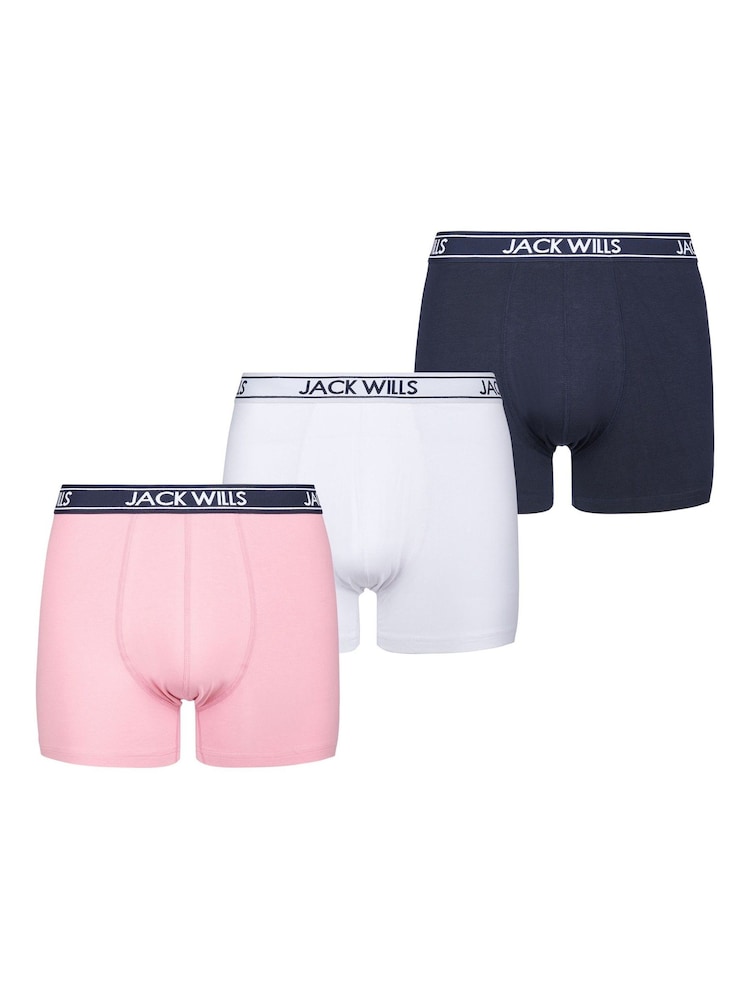 وردي - حزمة من 3 بوكسرات Daundley من Jack Wills - صورة 1 من 3