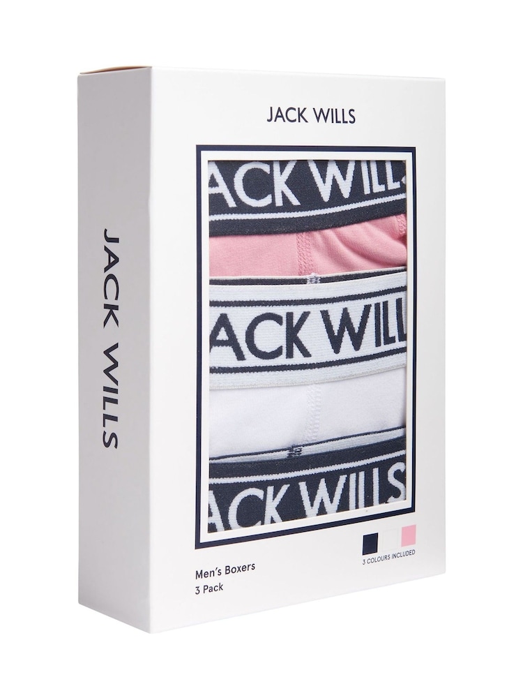 وردي - حزمة من 3 بوكسرات Daundley من Jack Wills - صورة 3 من 3