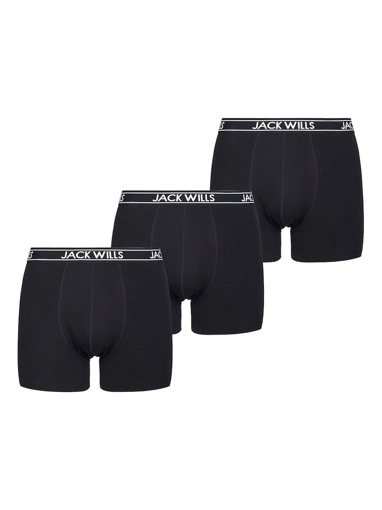 أسود - حزمة من 3 بوكسرات Daundley من Jack Wills - صورة 1 من 3