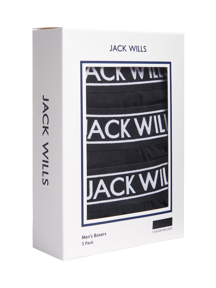 أسود - حزمة من 3 بوكسرات Daundley من Jack Wills - صورة 3 من 3