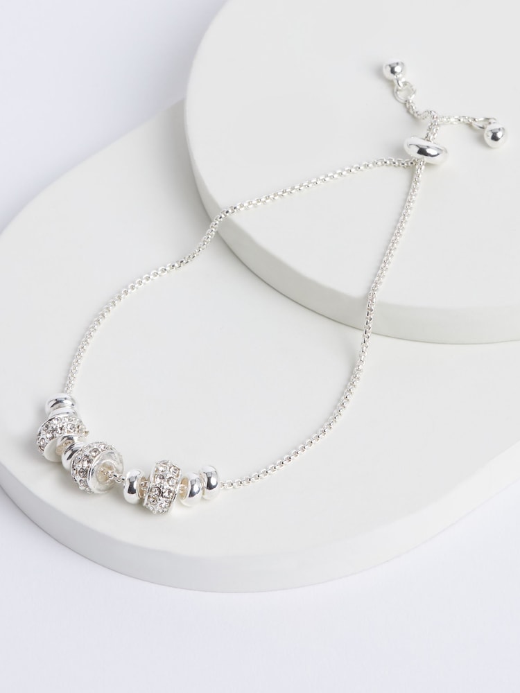 Tonalité argentée - Bracelet pully scintillant avec maïs soufflé perlé - Image 3 of 4