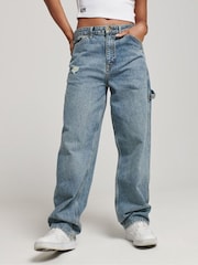 Superdry Blue Organic Cotton Vintage Carpenter Jeans - Image 1 of 6