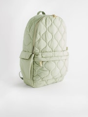 Sage Green Quilted Backpack - Image 1 of 8