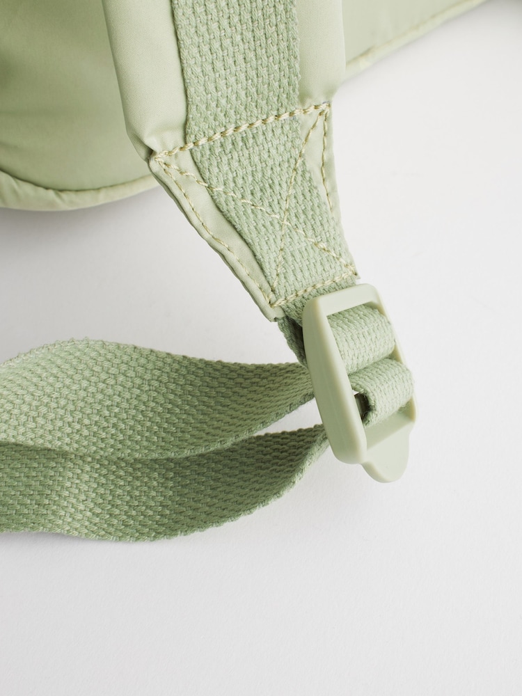 Sage Green Quilted Backpack - Image 5 of 8