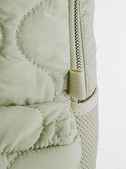 Sage Green Quilted Backpack - Image 7 of 8