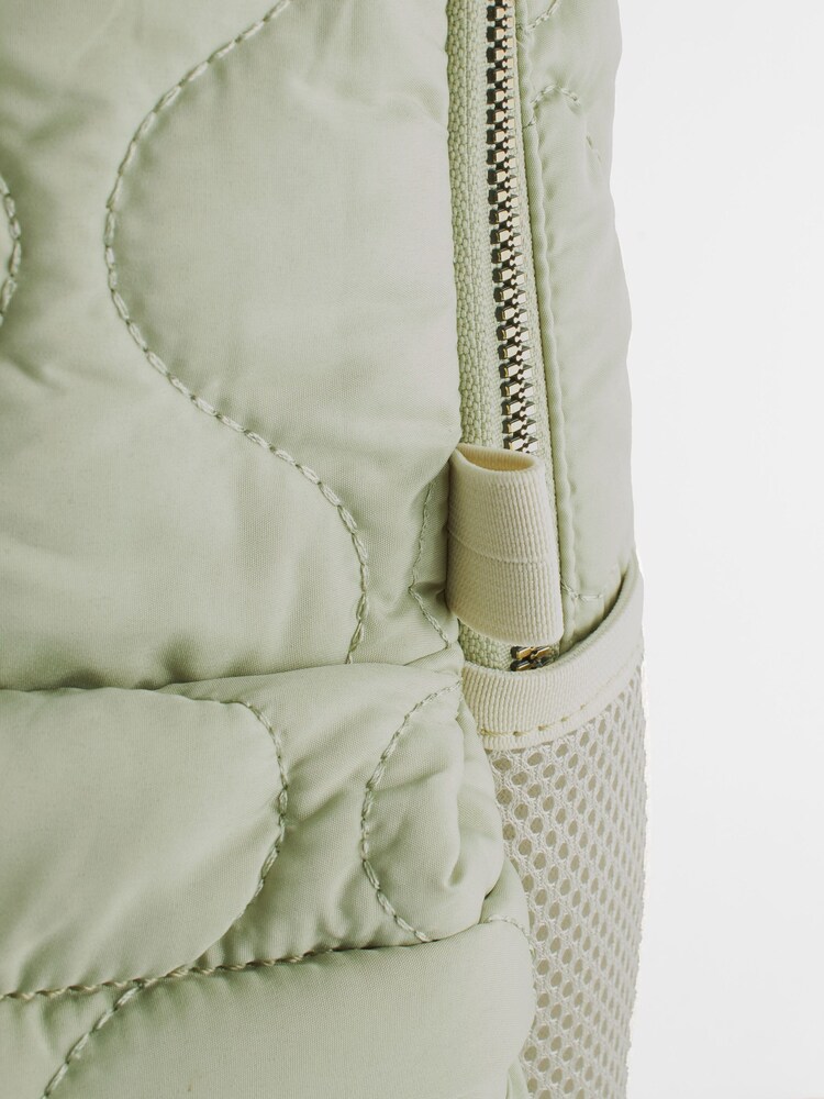 Sage Green Quilted Backpack - Image 7 of 8