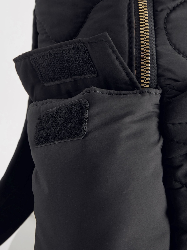 Black Quilted Backpack - Image 10 of 11